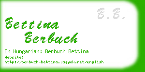 bettina berbuch business card